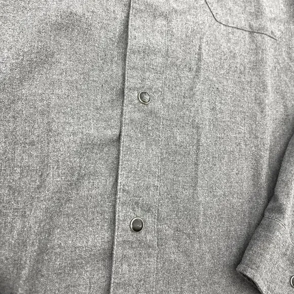 Flylow Men's Royal Shirt Pearl Snap Long Sleeve Flannel Shirt Gray Size XL - Picture 7 of 10